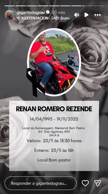 Influenciador será enterrado na tarde desta quinta, 20