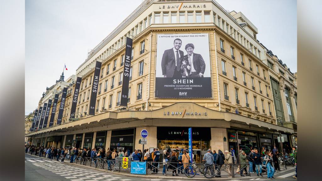 A polêmica inauguração da primeira loja física da chinesa Shein em Paris