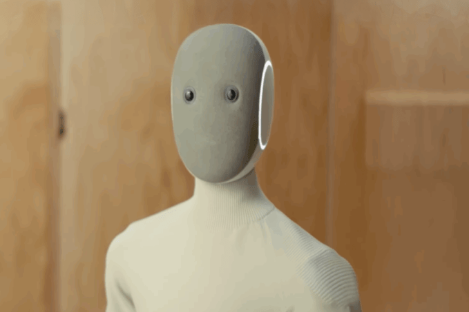 NEO robo humanoide arruma a casa passa roupa