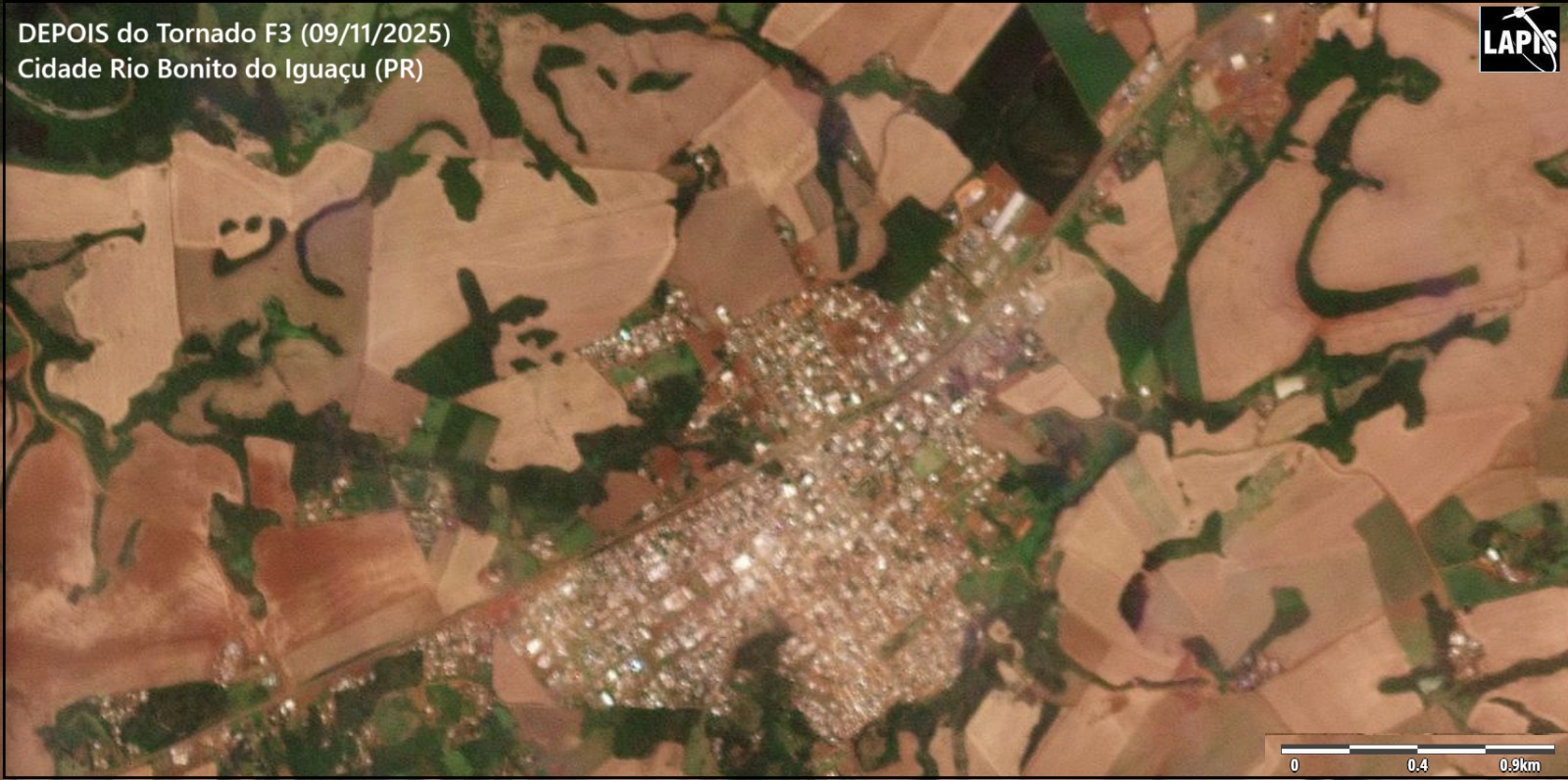 imagem de sat&eacute;lite de Rio Bonito do Igua&ccedil;u