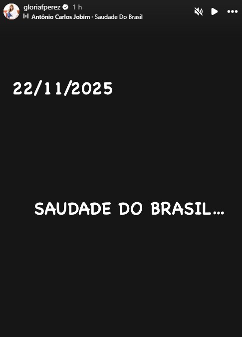 Publicação de Gloria Perez logo após a prisão de Jair Bolsonaro