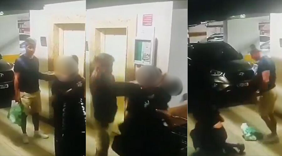 David Cosac Junior foi flagrado por câmeras de segurança do prédio