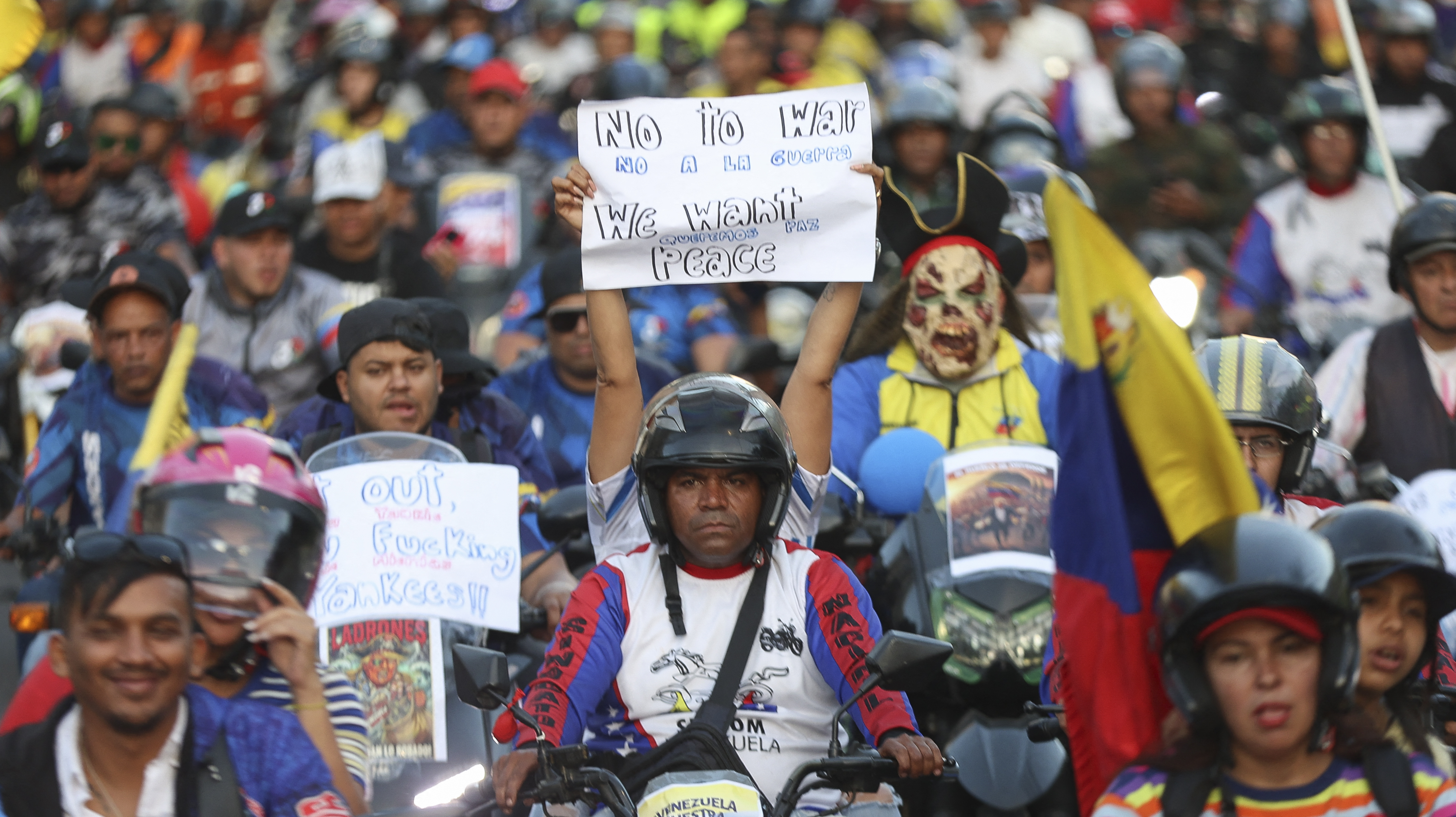 Protestos contra Trump em Caracas, na Venezuela