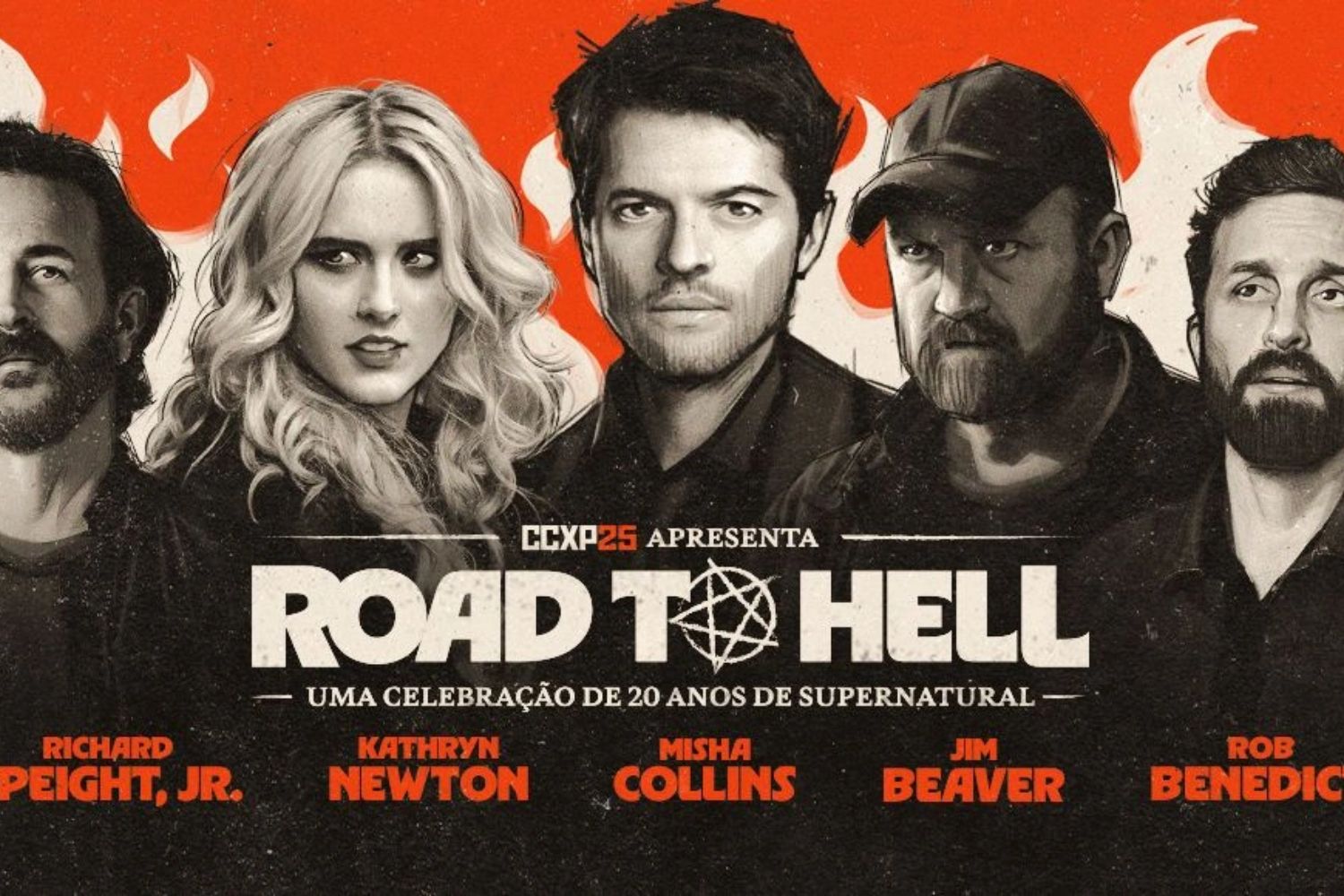 Material promocional da reuni&atilde;o comemorativa do elenco de 'Supernatural'