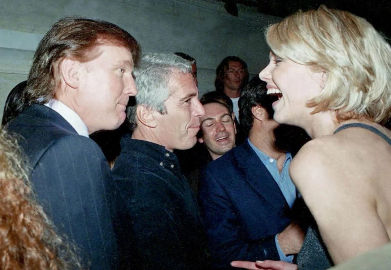 O presidente dos Estados Unidos, Donald Trump, e Jeffrey Epstein.