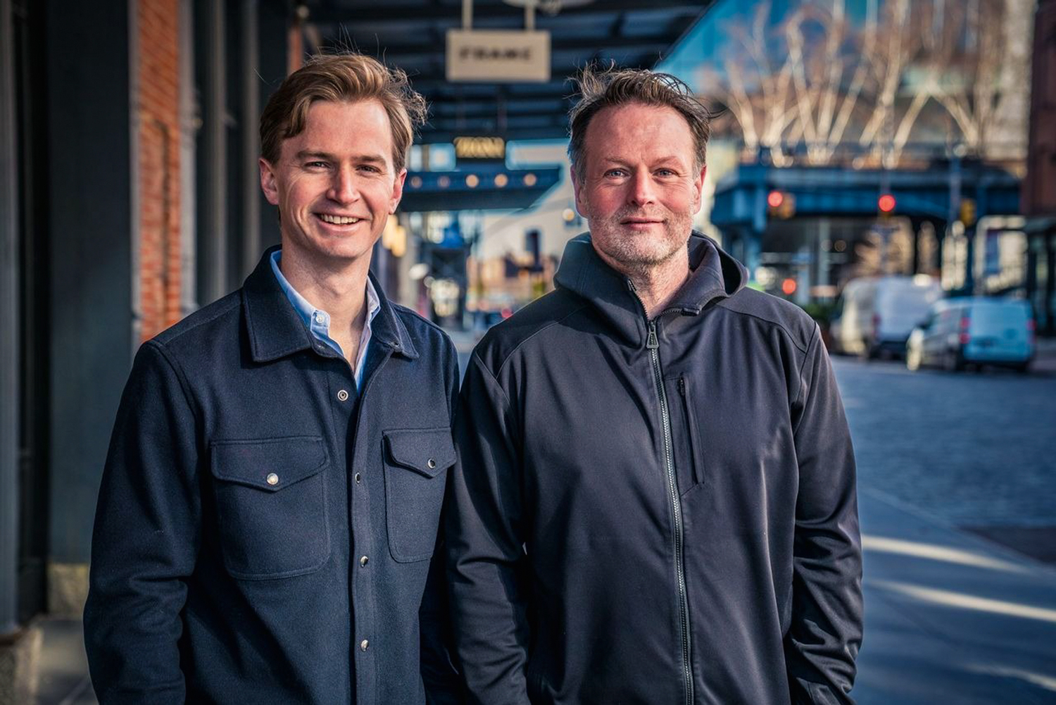 Nicholas Thorne com seu sócio, Henrik Werdelin: sua plataforma cria empresas em vinte minutos