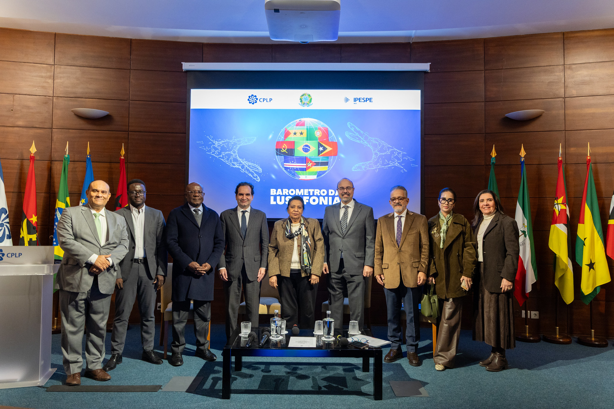 O lançamento da primeira edição do 'Barômetro da Lusofonia', no auditório da Sede da Comunidade dos Países de Língua Portuguesa (CPLP), em Lisboa. 28/01/2026 -