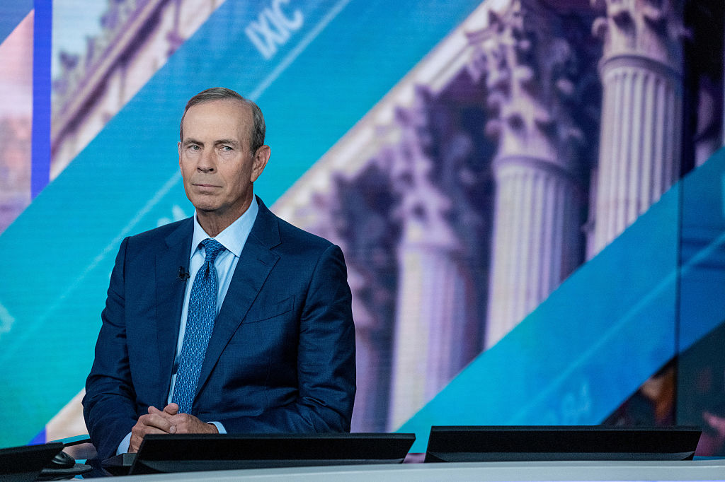 Mike Wirth, chief executive officer of Chevron Corp., during a Bloomberg Television interview in New York, US, on Friday, July 18, 2025. Chevron Corp. won its arbitration battle with Exxon Mobil Corp., clearing the way for it to buy Hess Corp. more than 20 months after the $53 billion deal was announced. Photographer: Victor J. Blue/Bloomberg via Getty Images