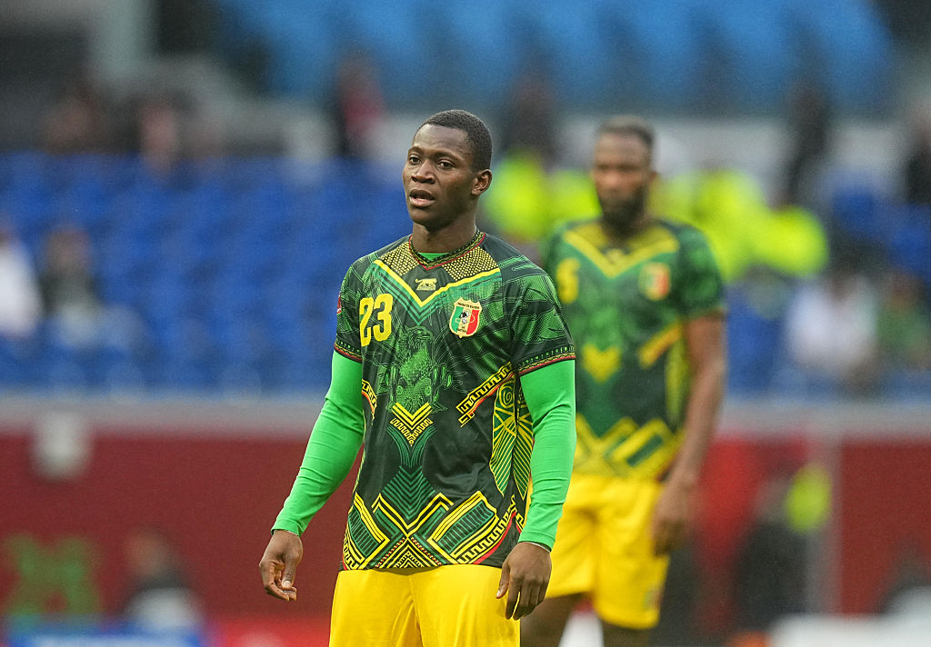 Aliou Dien of Mali looks on during the quarter final match between Senegal and Mali at Tangier Stadium, Tangier, Morocco on January 9, 2026. (Photo by Ulrik Pedersen/NurPhoto via Getty Images)