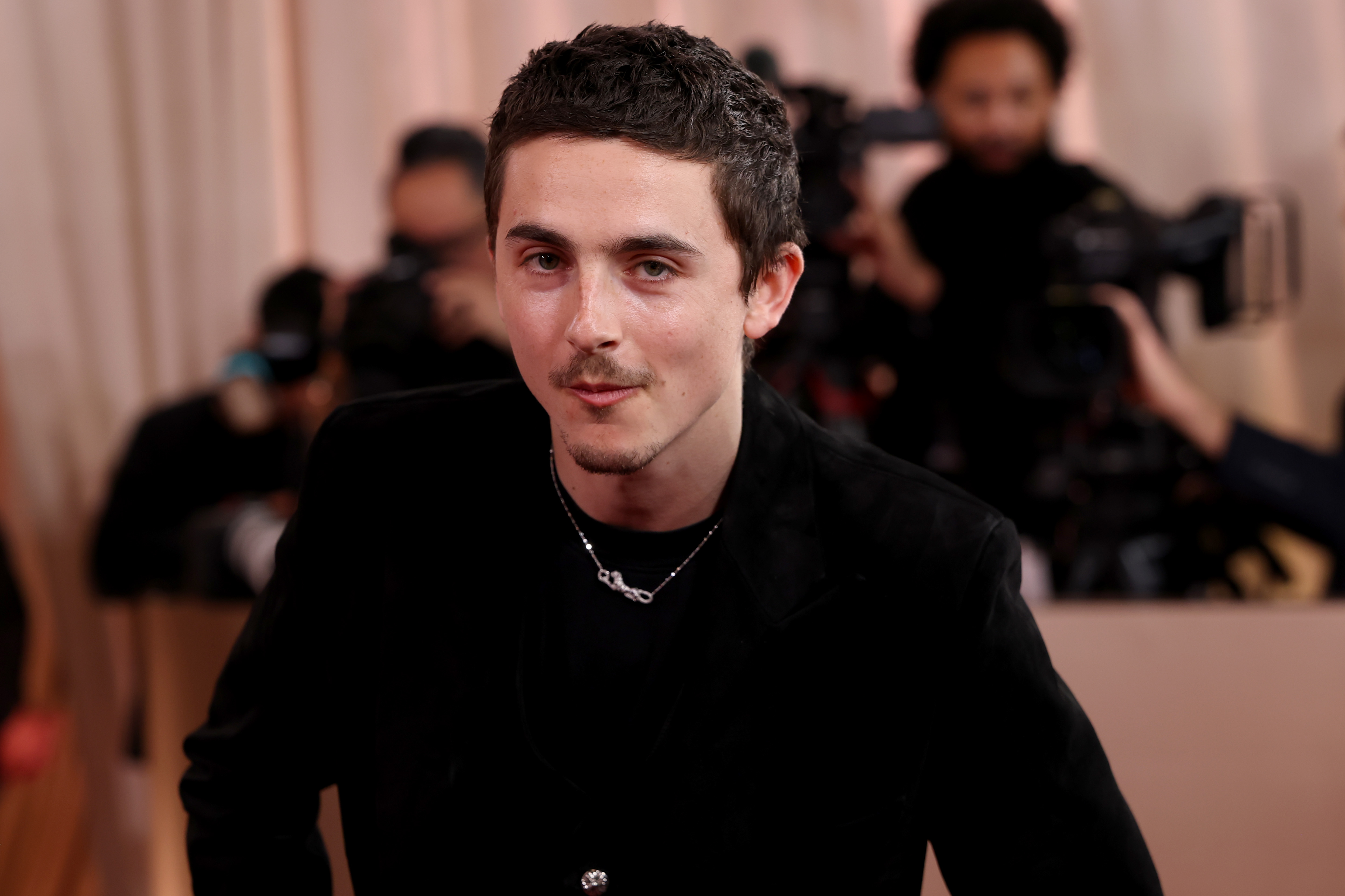 BEVERLY HILLS, CALIFORNIA - JANUARY 11: (FOR EDITORIAL USE ONLY) Timothée Chalamet attends the 83rd annual Golden Globe Awards at The Beverly Hilton on January 11, 2026 in Beverly Hills, California. (Photo by Frazer Harrison/WireImage)