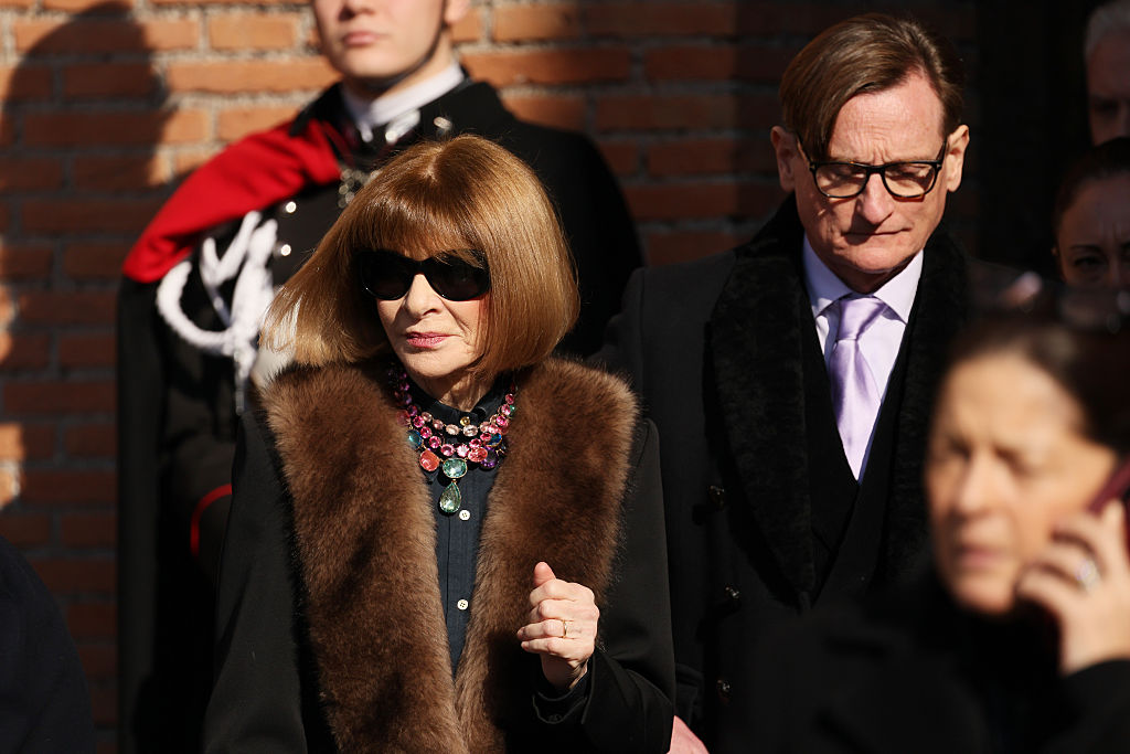 Anna Wintour na despedida de Valentino