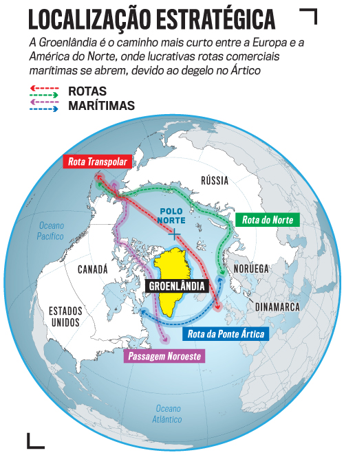 arte mapa Groenl&acirc;ndia