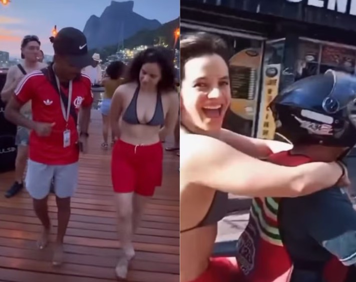 Cantora Rosalía na Rocinha durante passagem pelo Rio