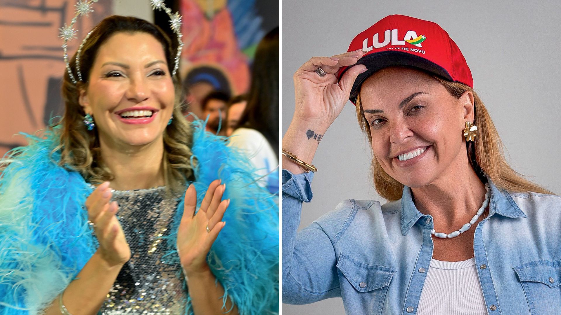 NO CAMAROTE -&ensp;Janja e Lurian: a primeira-dama se desentendeu com a filha do presidente em &aacute;rea reservada