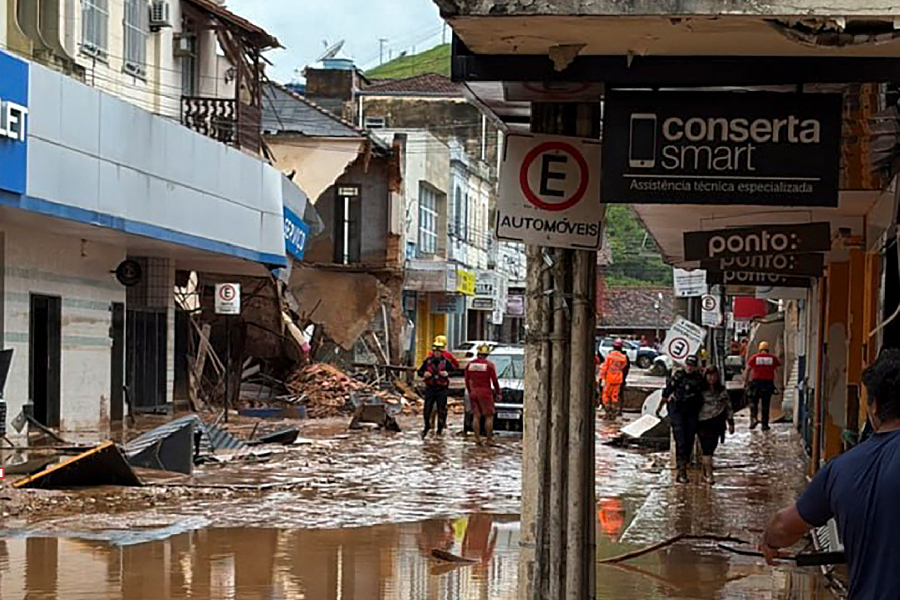 Estragos causados pelas chuvas em Juiz de Fora (MG)