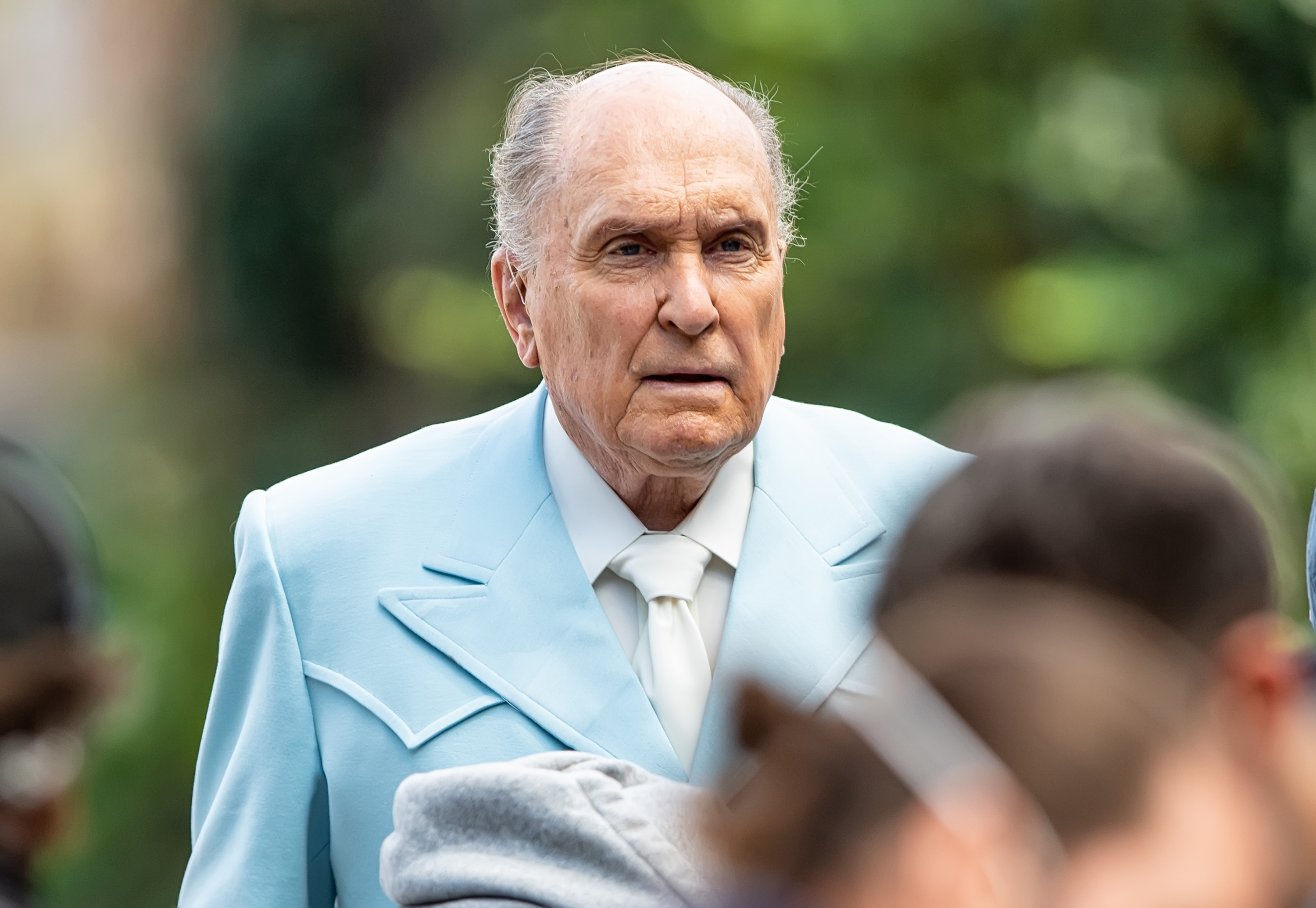 Robert Duvall no set do filme 'Arremessando Alto', em 2021