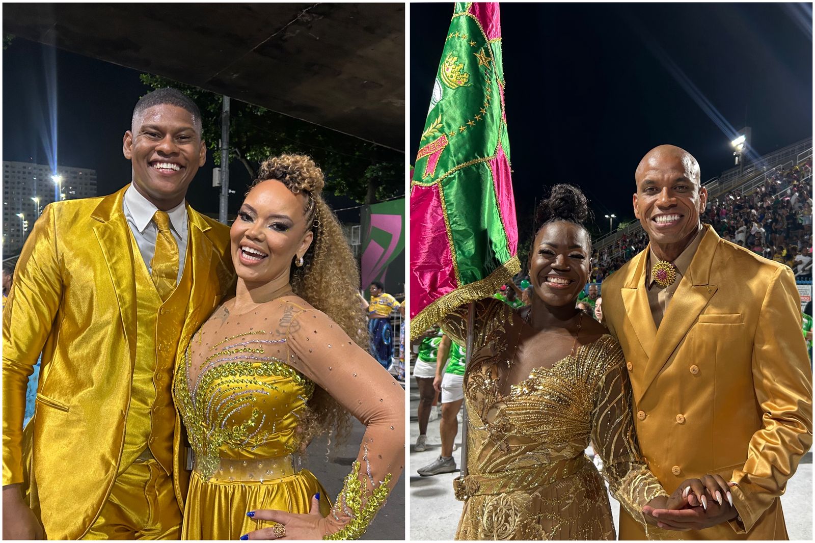 Mestre-sala e porta-bandeira da Unidos da Tijuca e Mangueira