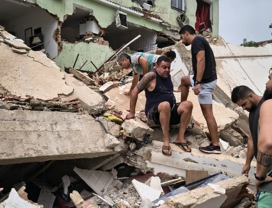 Prédio desaba em Engenho Novo, na Zona Norte do Rio de Janeiro. 09/02/2026