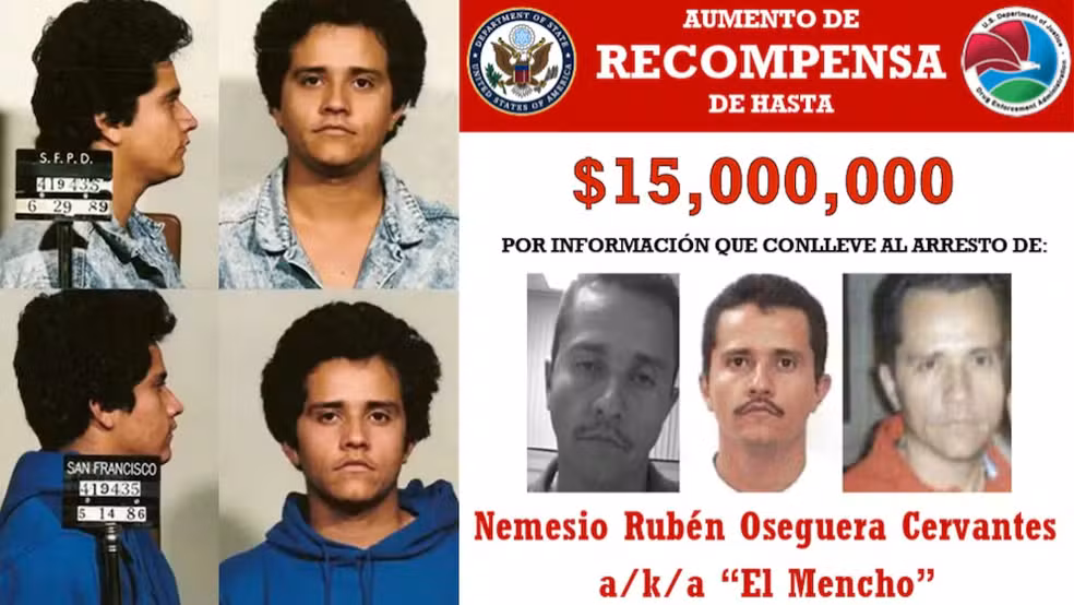 EUA ofereciam 15 milhões de dólares em recompensa por informações sobre El Mencho