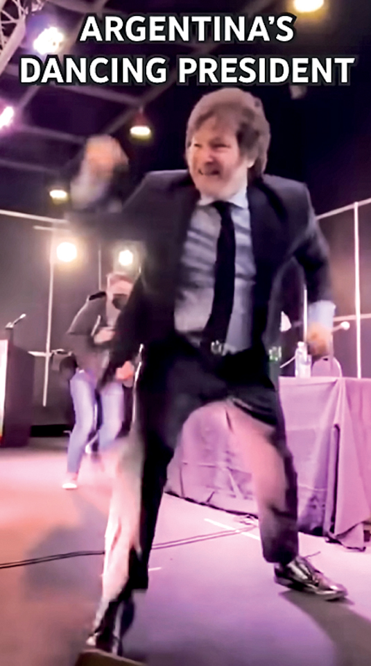 POPULARIDADE - Javier Milei: performances bem extravagantes
