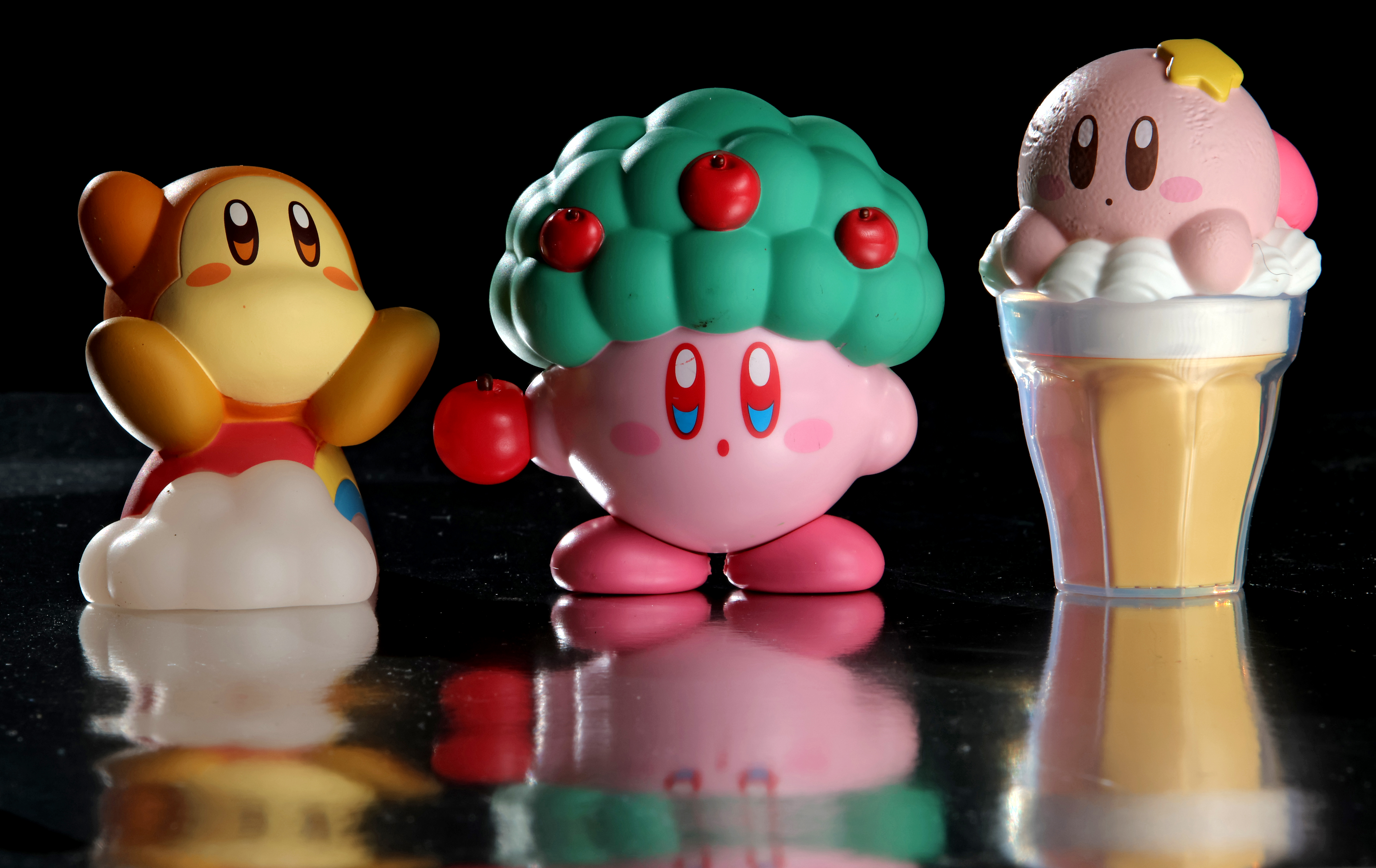 A group of collectible Kirby figures is photographed in Brampton, Ontario, on February 14, 2026. (Photo by Mike Campbell/NurPhoto via Getty Images)