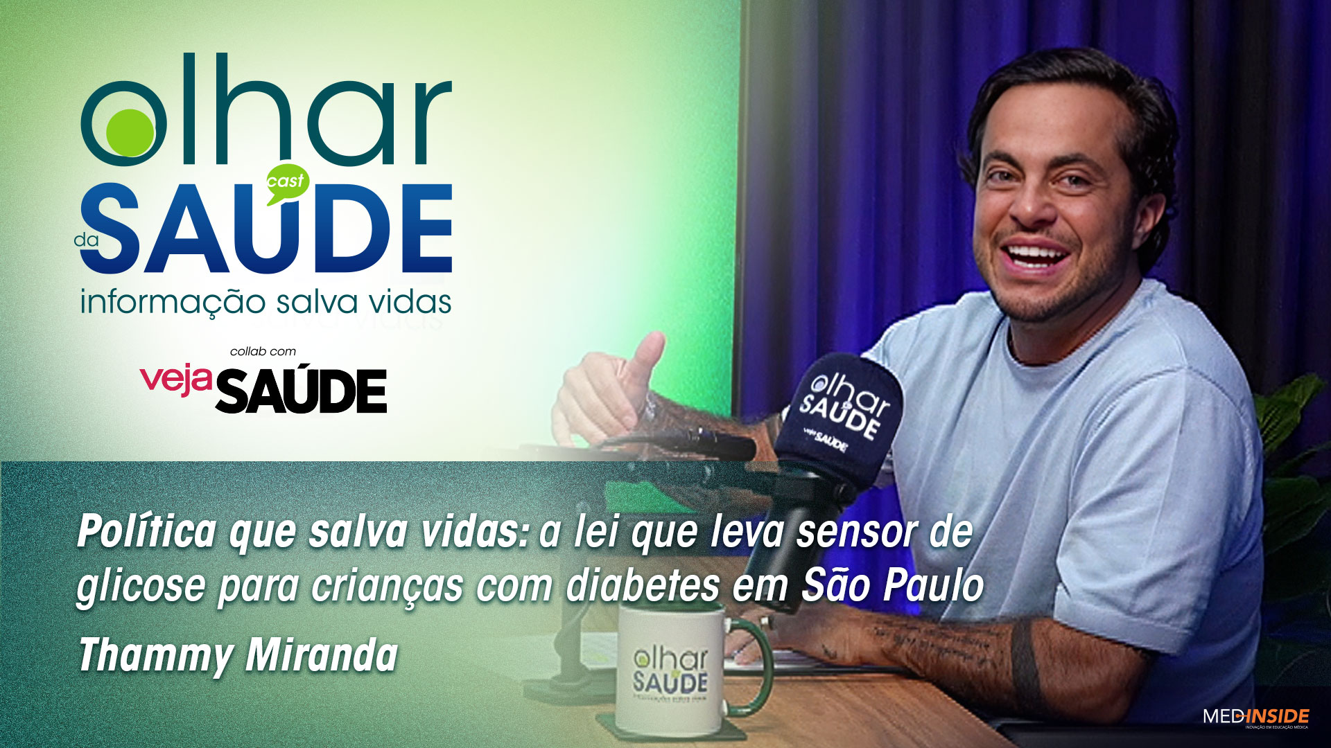 Thammy Miranda fala sobre lei que garante sensor de glicose em São Paulo