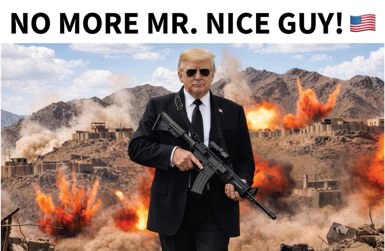 Trump publica foto segurando rifle em nova ameaça ao Irã: ‘Chega de ser bonzinho!’