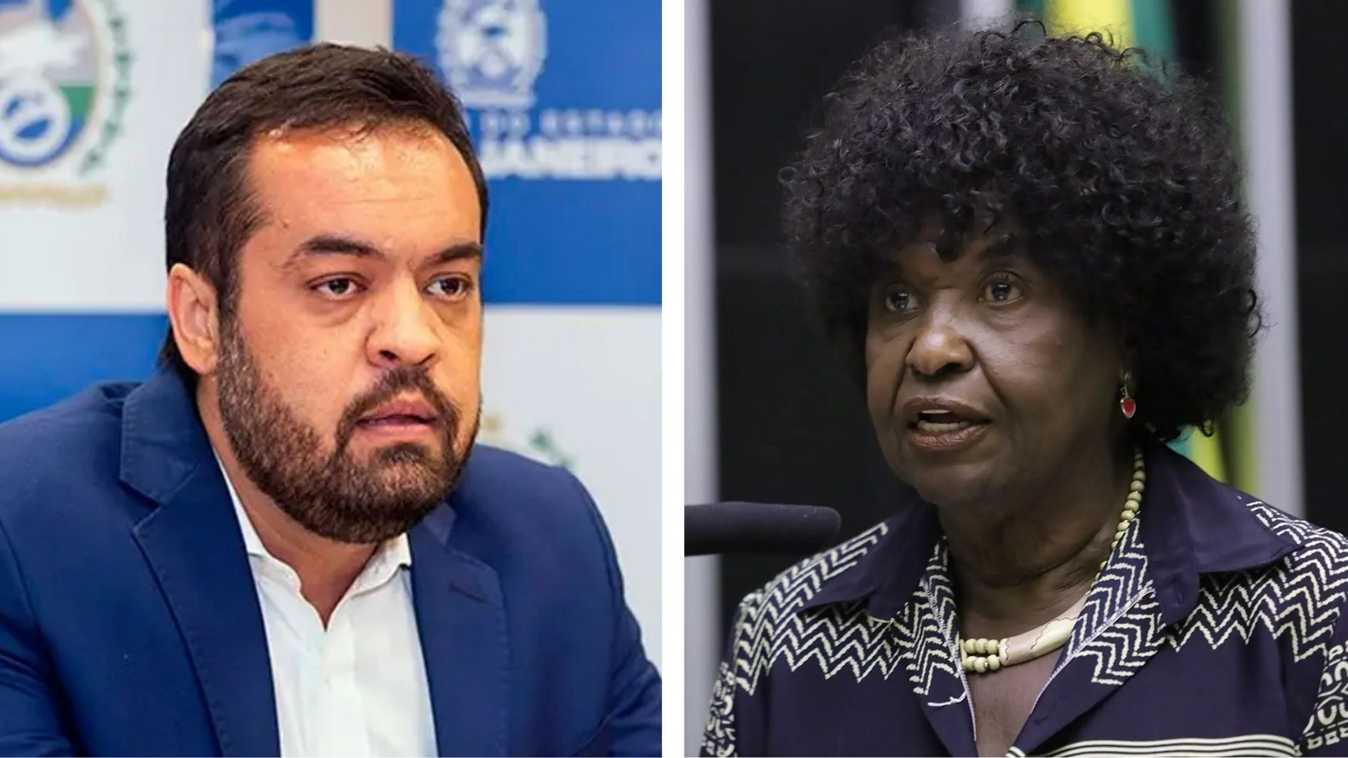 Claudio Castro (PL) e Benedita da Silva (PT)