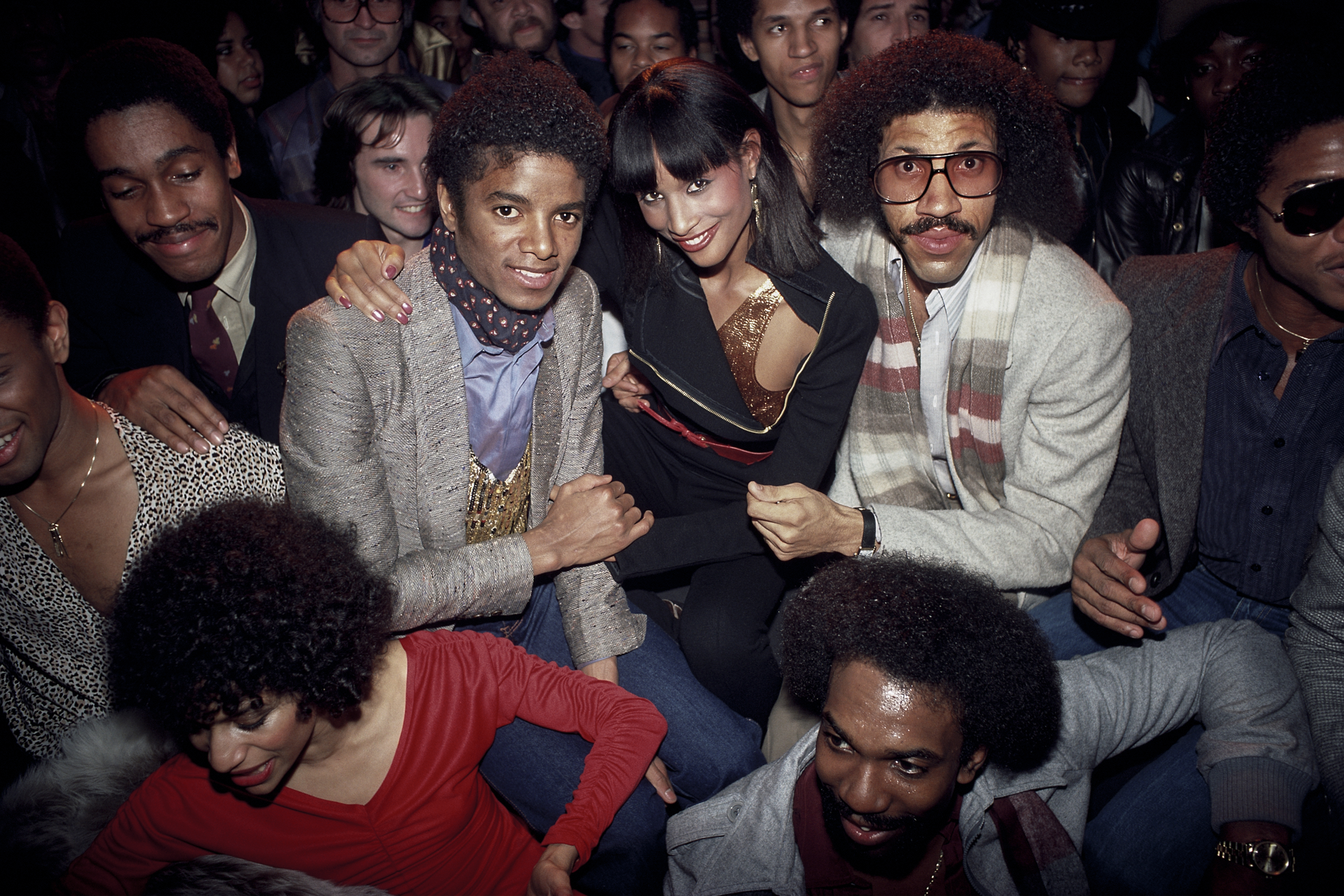 Michael Jackson no Studio 54 com Beverly Johnson e Lionel Richie, 1979