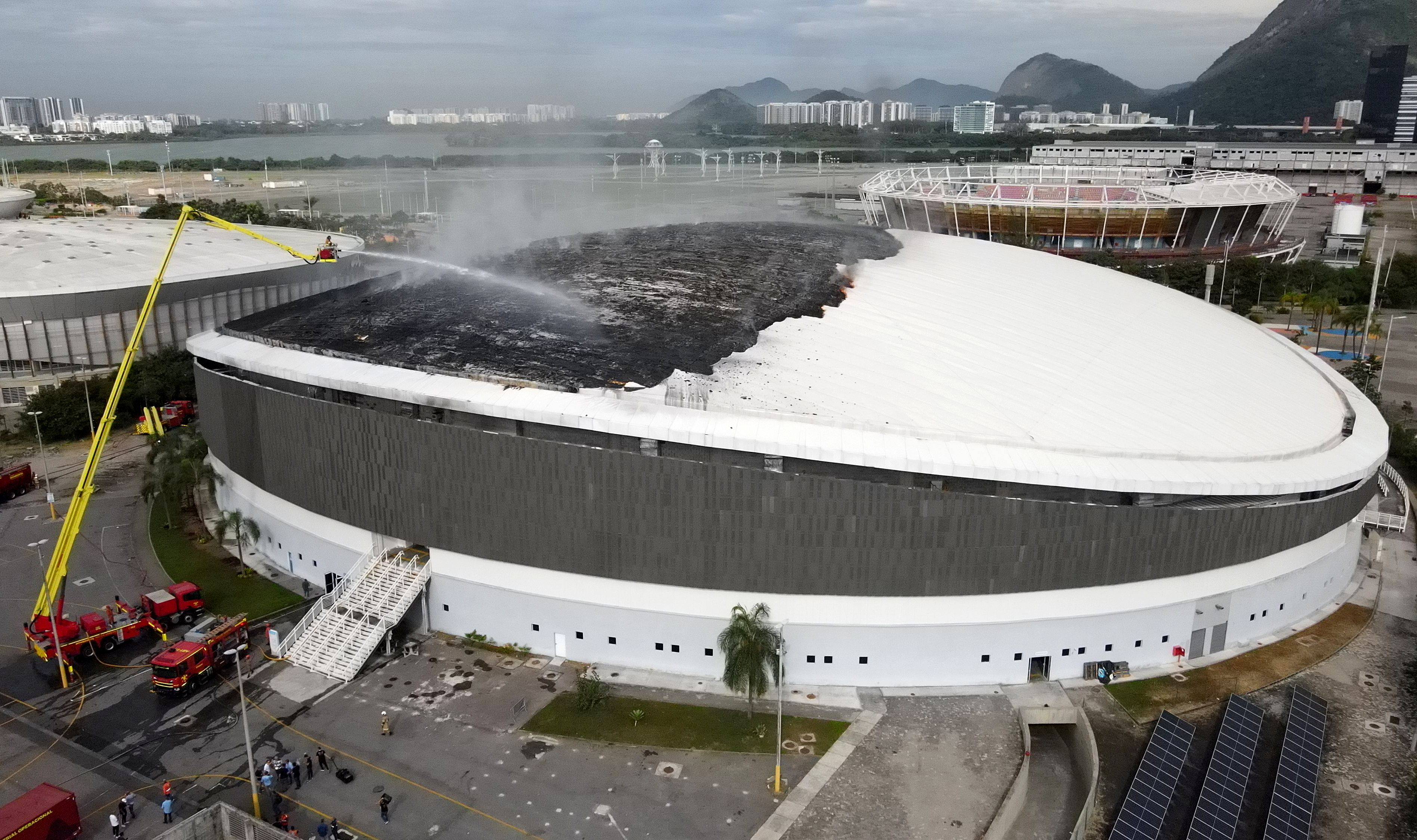 Incêndio Velódromo no Parque Olímpico do Rio - 08/04/2026