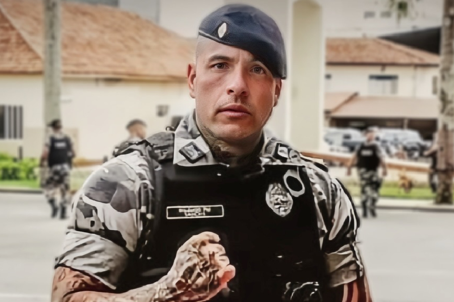 O policial militar do Paraná Marcionilio Sancho Cambuhy Junior, que se apresenta nas redes como 'Sancho Loko', foi preso pelo Ministério Público sob suspeita de tortura, lesão corporal e fraude processual