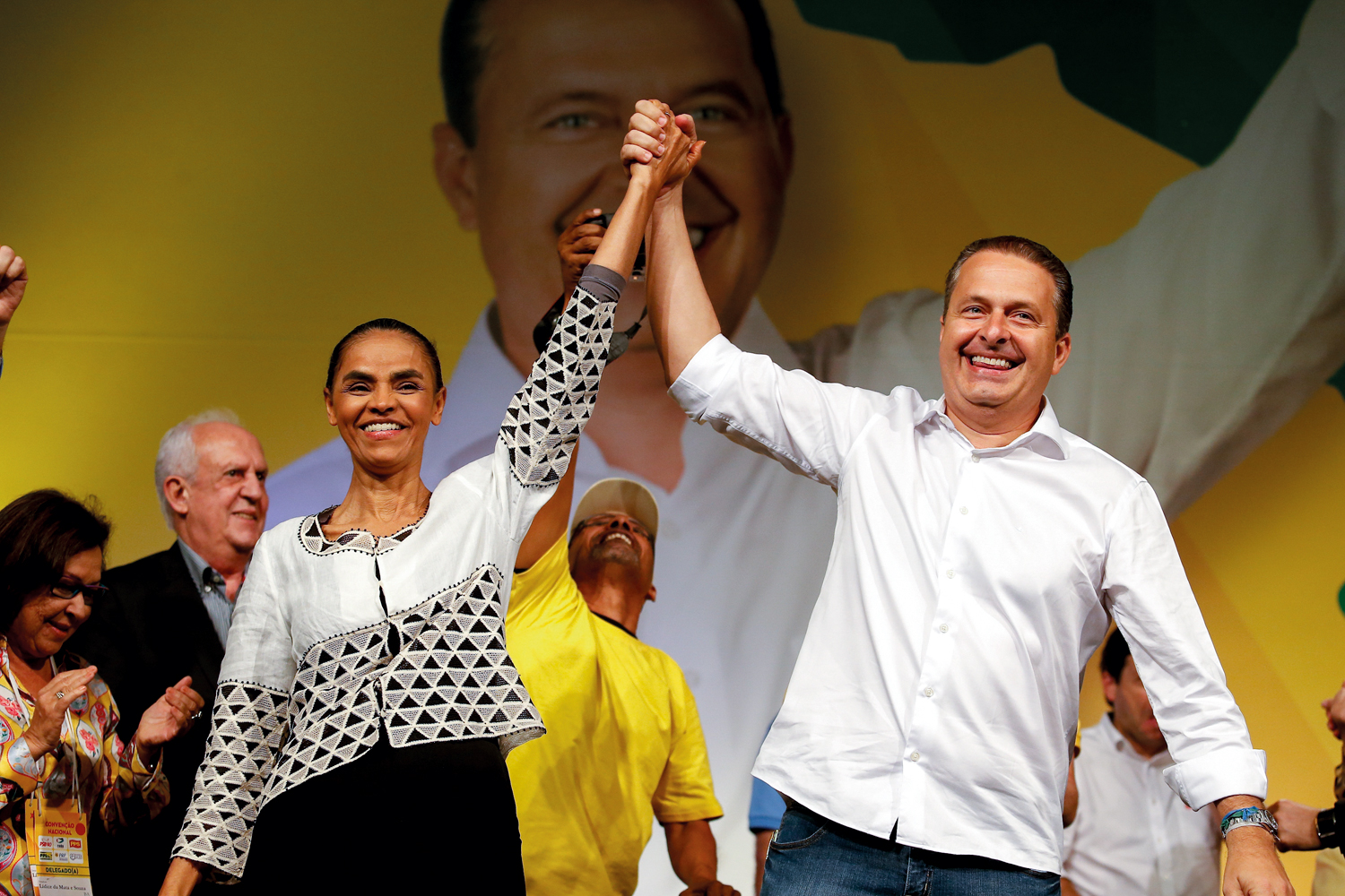QUEDA - Marina e Eduardo Campos: candidata perdeu gás após tiroteio petista