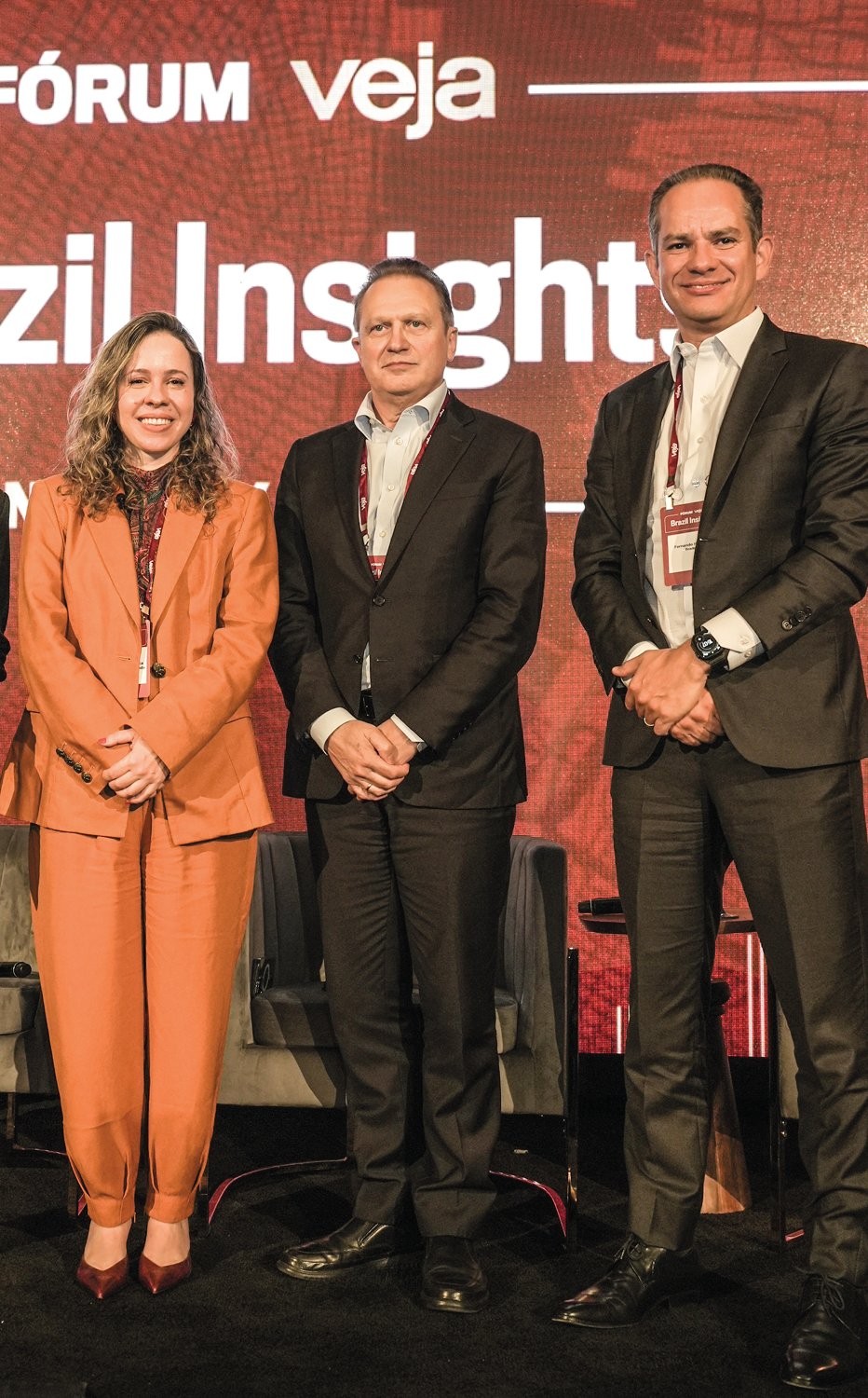 DEPENDÊNCIA - Débora Freire (Fazenda), Gilberto Tomazoni (JBS) e Fernando Honorato (Bradesco): sem ajuste fiscal, taxa de juros não cairá