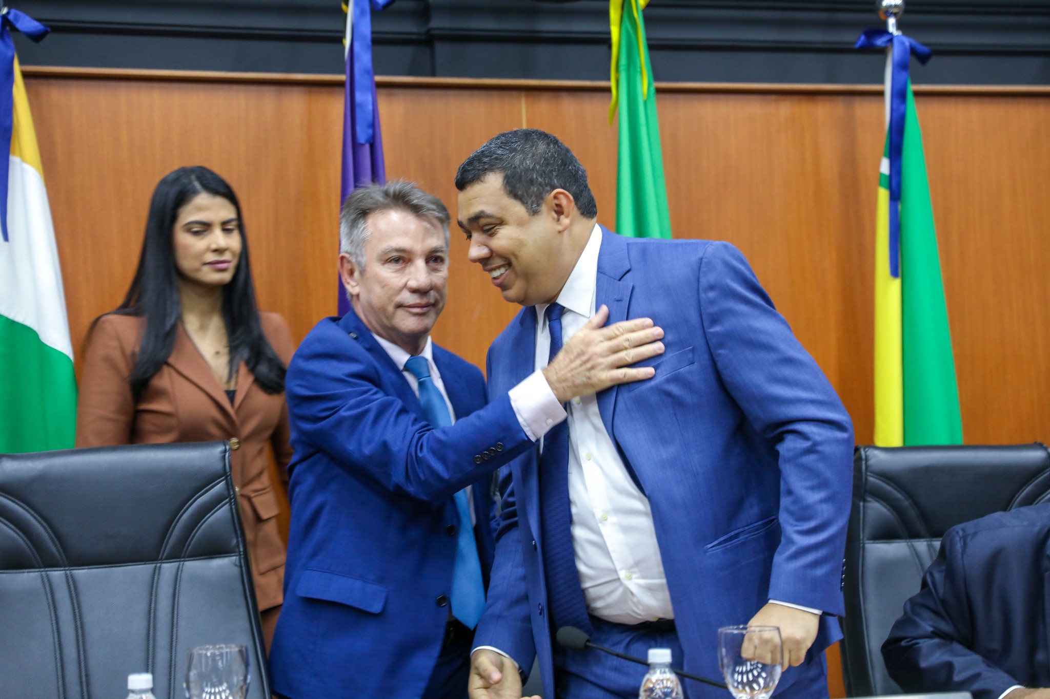 O ex-governador Antônio Denarium e o presidente da Assembleia Legislativa, Soldado Sampaio