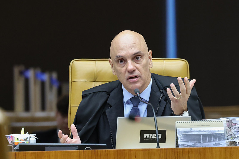 O ministro Alexandre de Moraes, durante sessão do STF