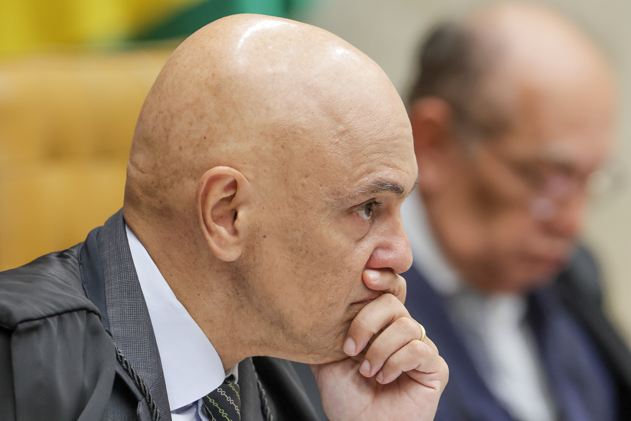 O ministro Alexandre de Moraes, durante sessão do STF