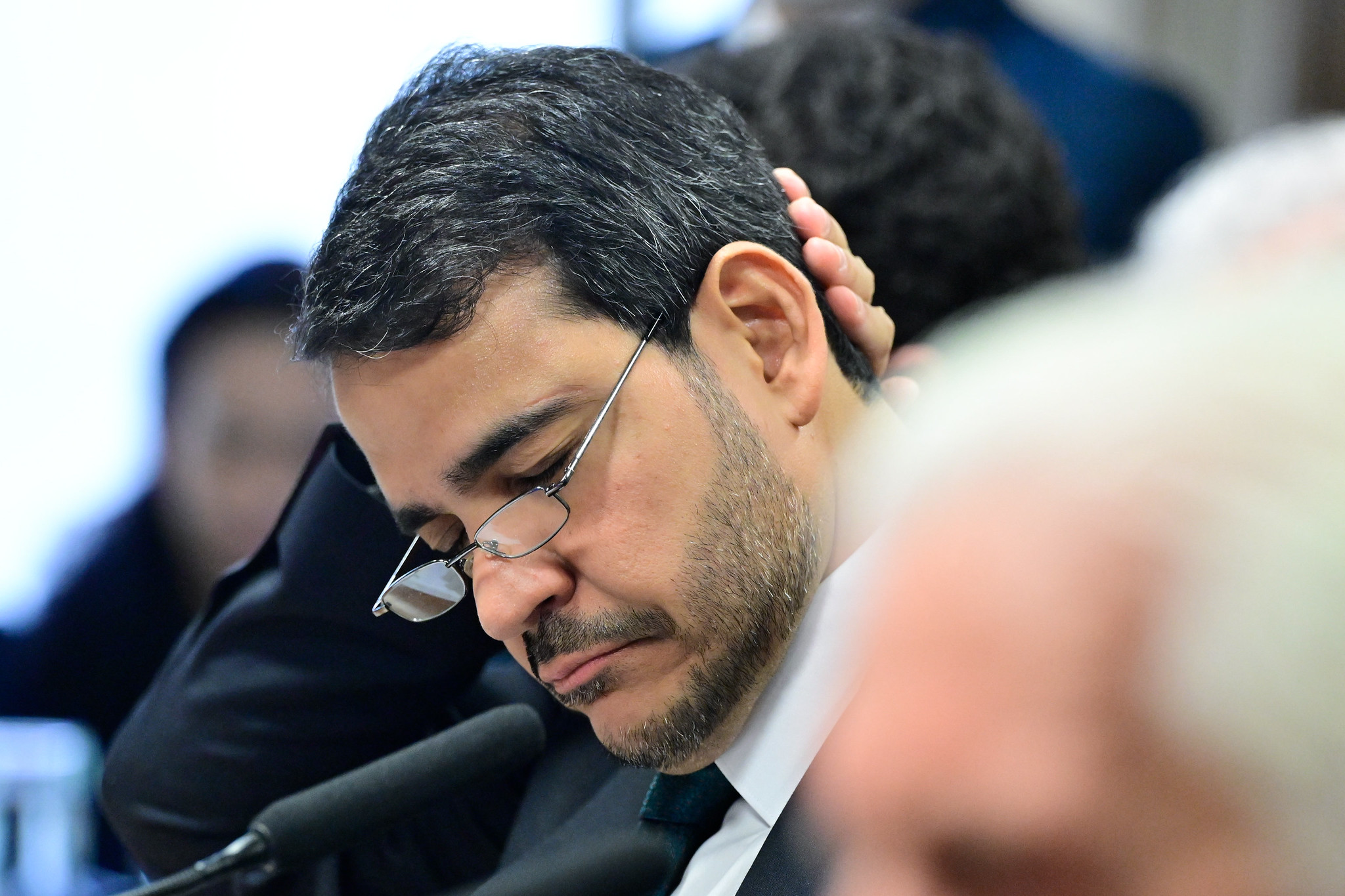 O advogado-geral da União, Jorge Messias, durante sabatina no Senado