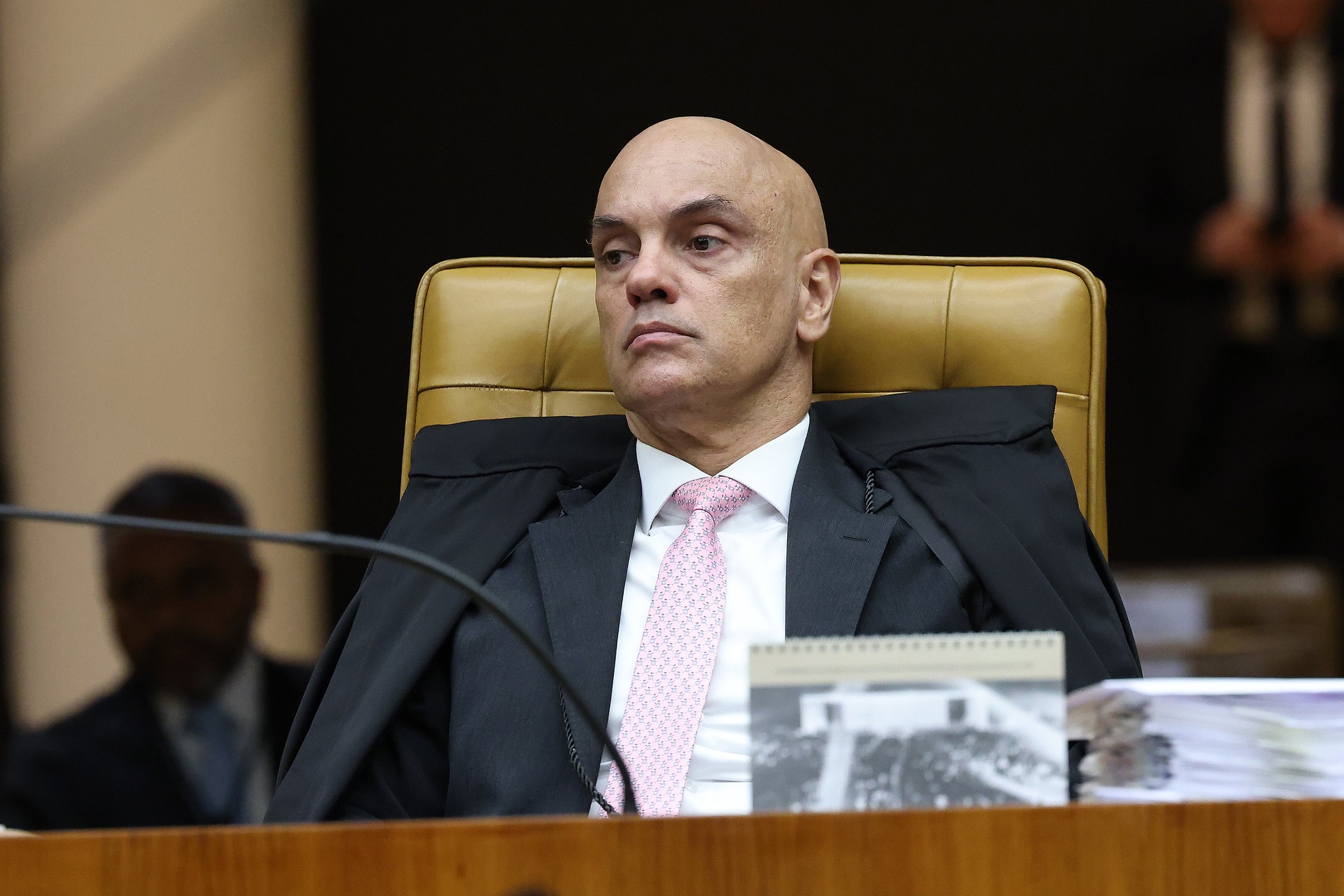 O ministro Alexandre de Moraes, durante sessão do STF