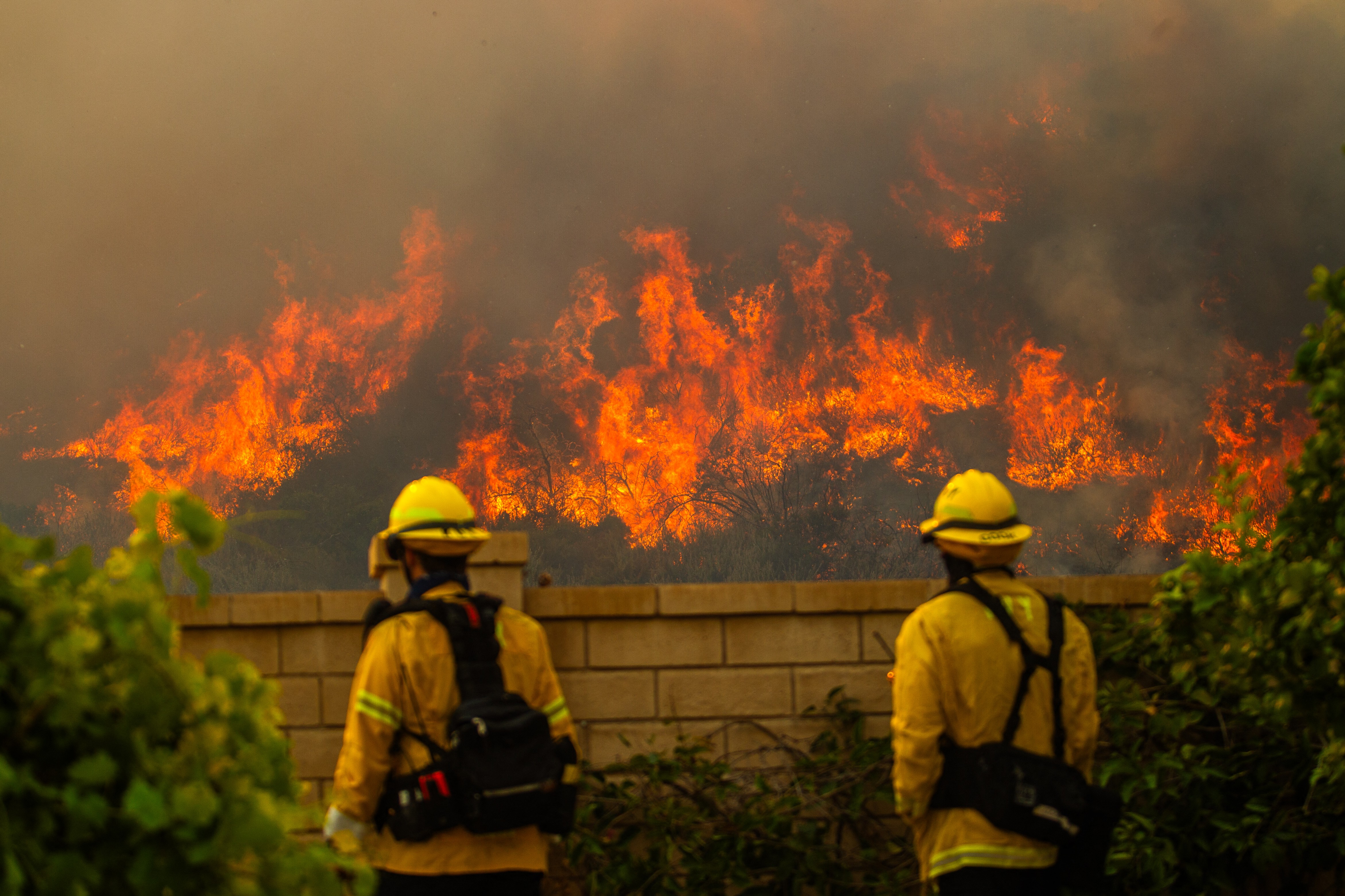 Incêndio florestal nos arredores de Los Angeles, nos Estados Unidos, em 18 de maio de 2026