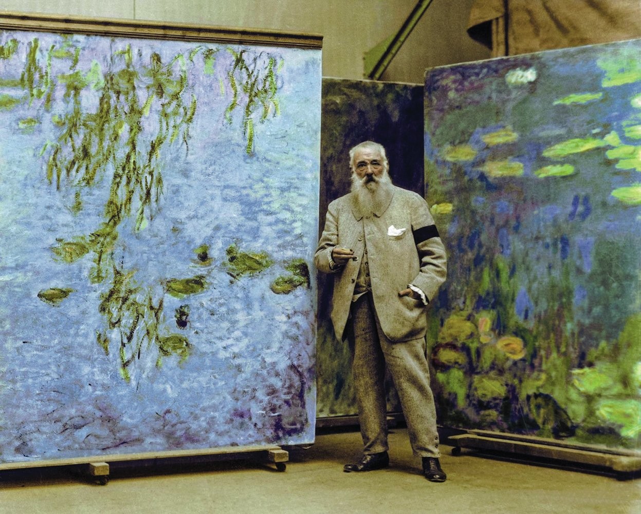 NOVAS TINTAS - Monet com suas ninfeias: trilha de maior abstração na velhice