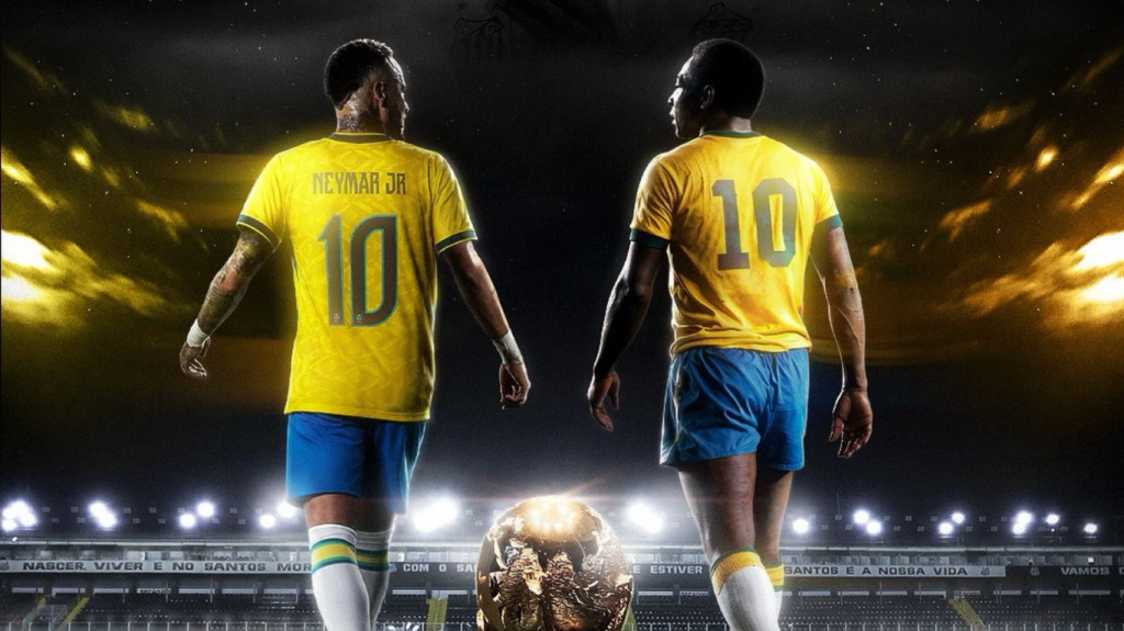 A homenagem do Santos que coloca Neymar ao lado de Pelé como ídolo do futebol