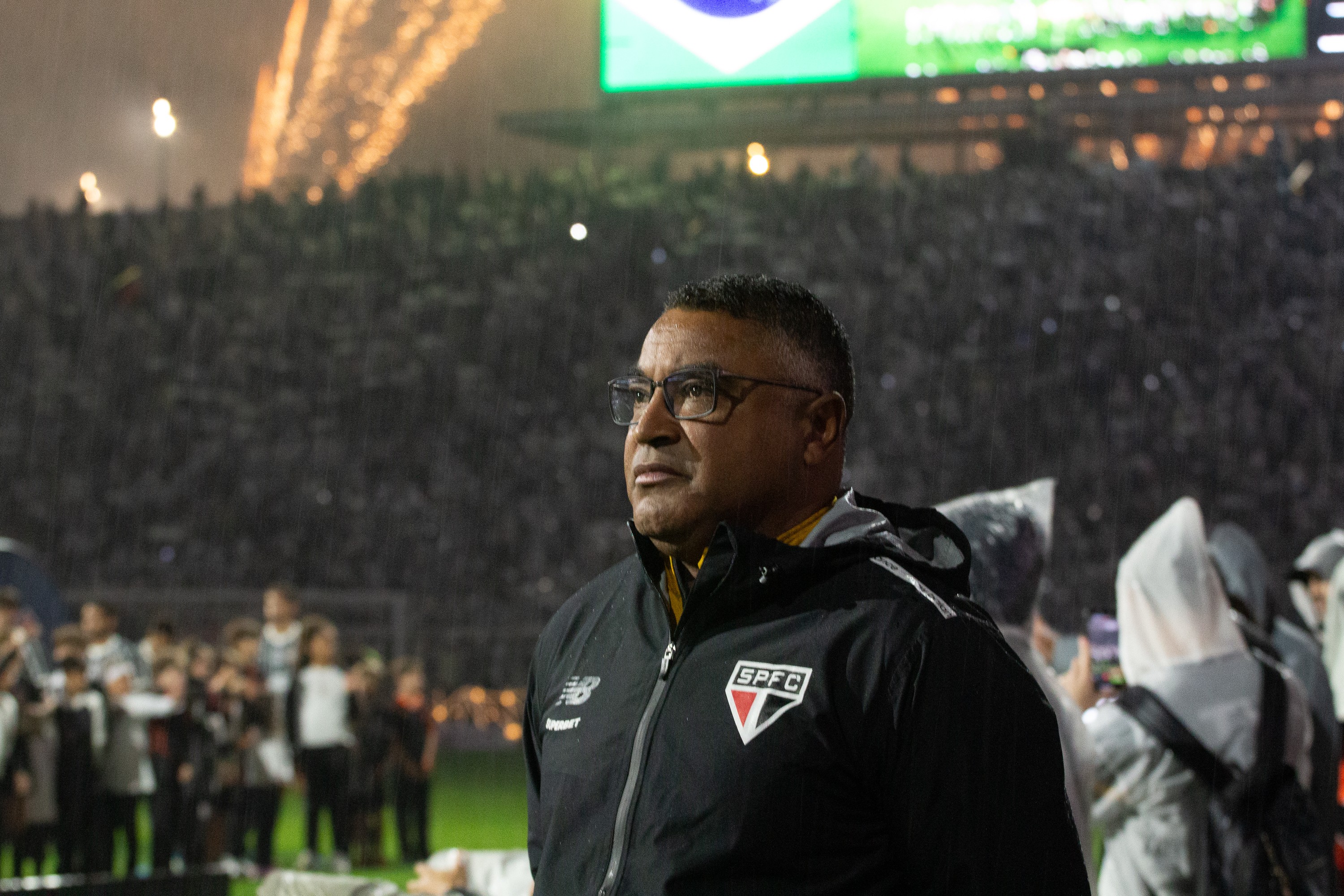 Roger Machado during the match between Corinthians and Sao Paulo in the 15th round of the Brazilian football championship at Neo Quimica Arena on September 10, 2023. (Photo by Bruno Escolastico Sousa Silva/NurPhoto via Getty Images)