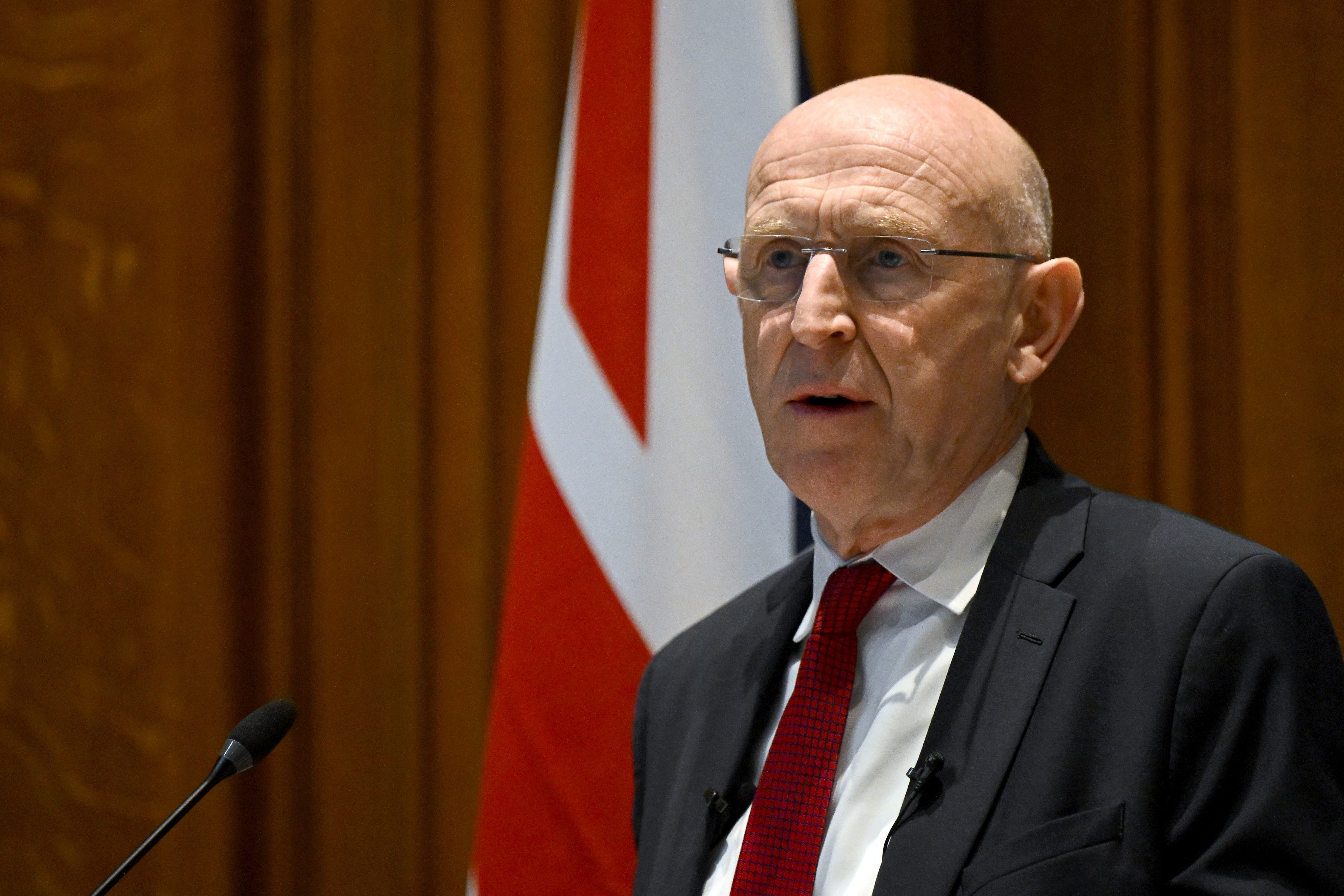 O secretário da Defesa do Reino Unido, John Healey. 19/05/2026