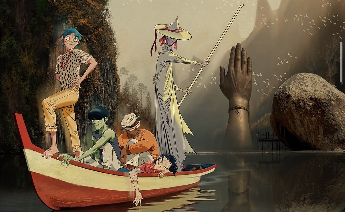 Imagem promocional da banda Gorillaz