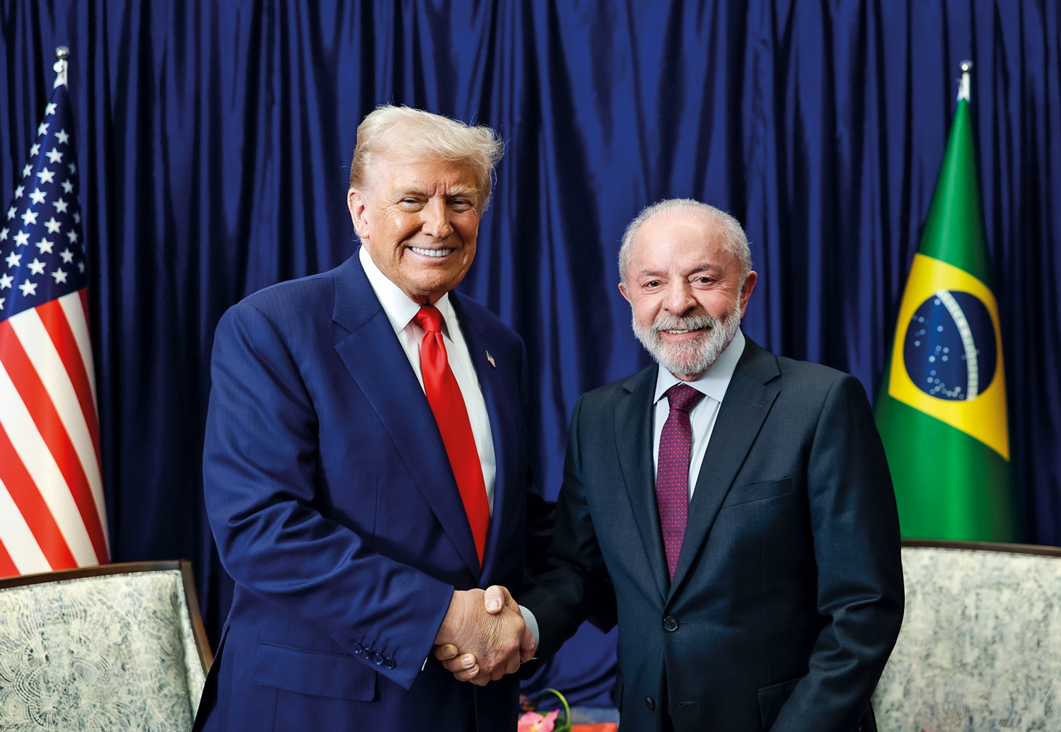 CAMPANHA - Trump e Lula: petista quer passar a imag em de que é relevante na diplomacia internacional