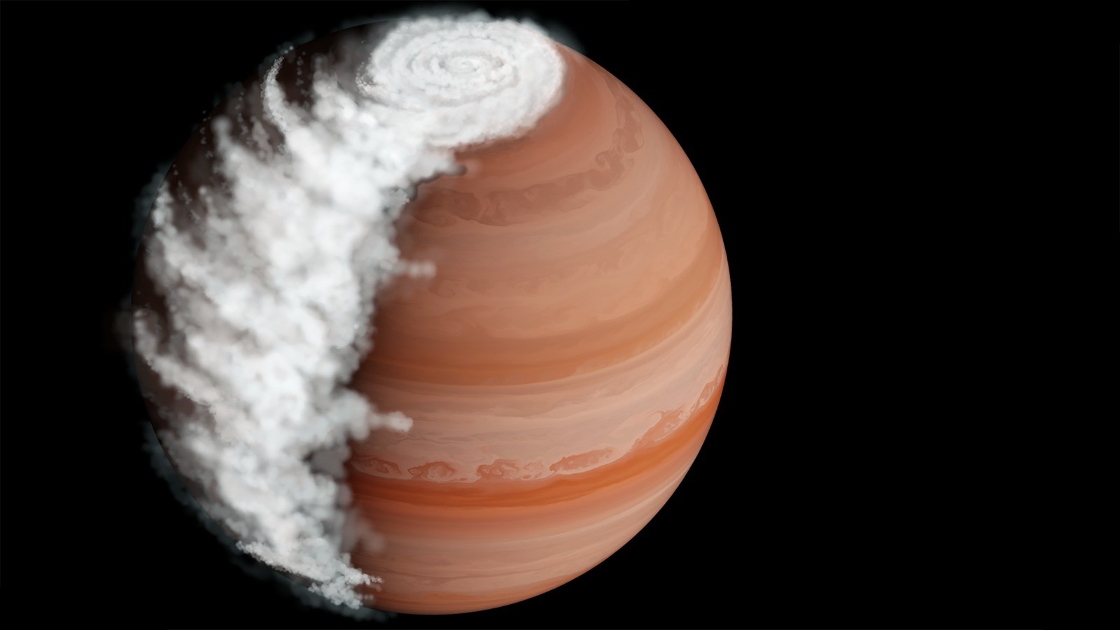 Ilustração do funcionamento das nuvens do planeta