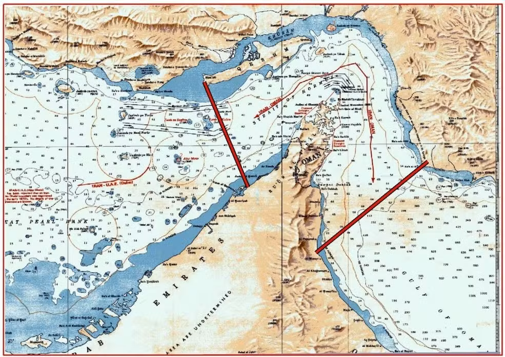 Em resposta a Trump, Irã divulga novo mapa do Estreito de Ormuz com linhas vermelhas