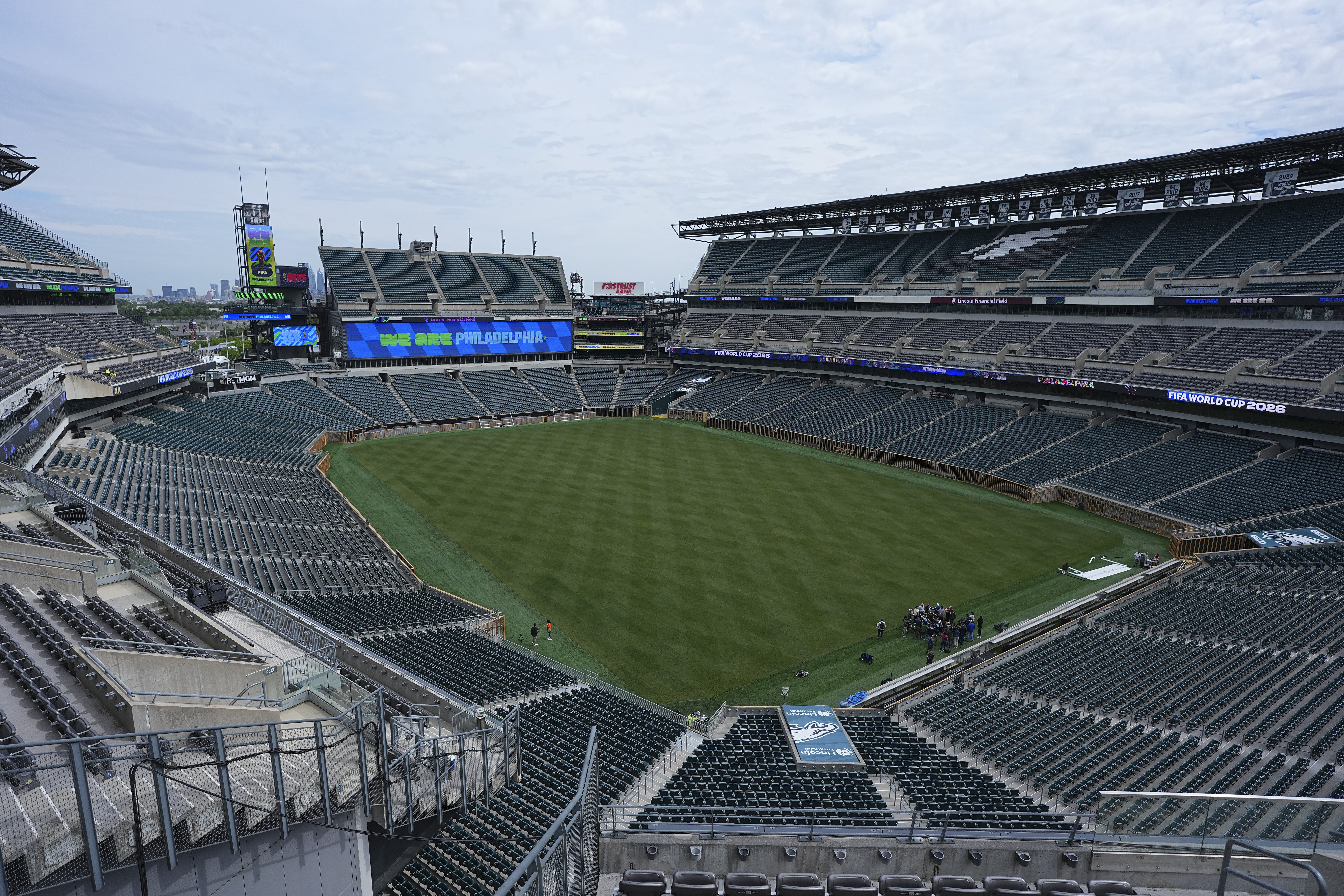 PHILADELPHIA, PENNSYLVANIA - MAY 13: A general view of Philadelphia Stadium in preparations ahead of the 2026 World Cup on May 13, 2026 in Philadelphia, Pennsylvania. (Photo by Mitchell Leff/Getty Images)