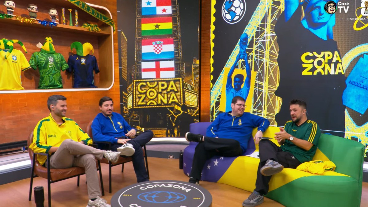 Estúdio da CazéTV na Copa