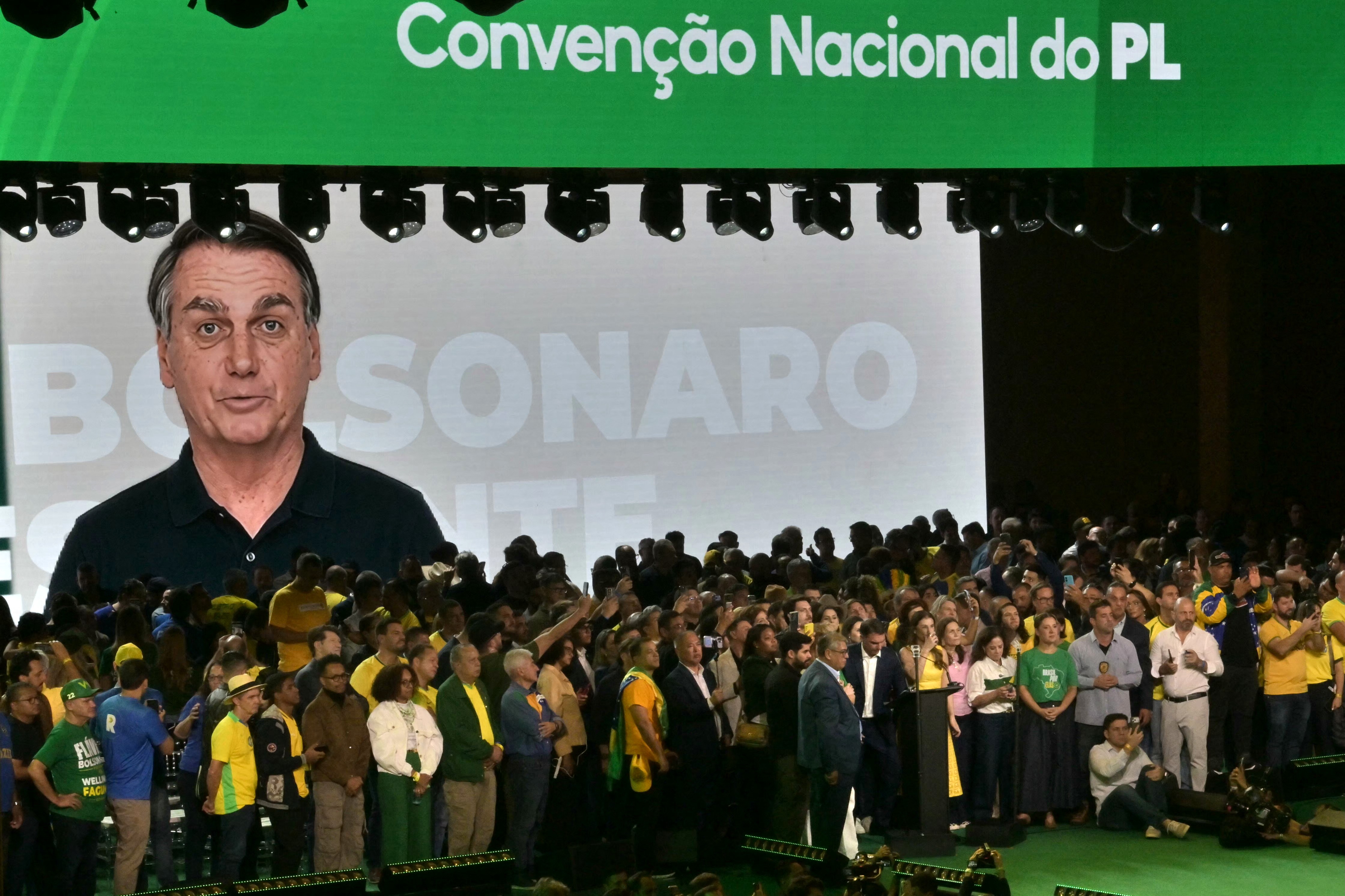 Vídeo, feito com IA, de Jair Bolsonaro durante a Convenção Nacional do PL